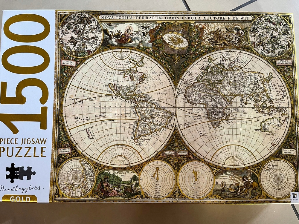 Puzzle złote Mindbagglers Vintage Mapa sveta 1500